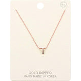 -T- Gold Dipped Initial Monogram Metal Pendant Necklace - Madeline Love - Flyclothing LLC