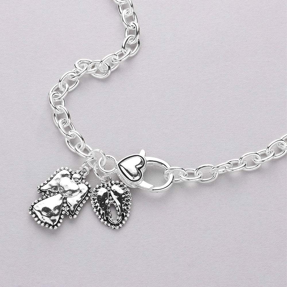 Antique Metal Angel Wing Pendant Necklace - Madeline Love - Flyclothing LLC