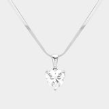 Stainless Steel CZ Heart Pendant Necklace - Madeline Love - Flyclothing LLC