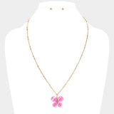 Glittered Resin Butterfly Pendant Necklace - Madeline Love - Flyclothing LLC