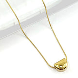 Stainless Steel Mini Half Moon Pendant Necklace - Madeline Love - Flyclothing LLC