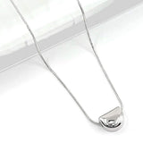 Stainless Steel Mini Half Moon Pendant Necklace - Madeline Love - Flyclothing LLC
