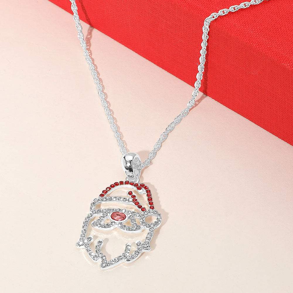 Sparkling Santa Face Pendant Necklace - Madeline Love - Flyclothing LLC
