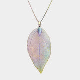 Natural Dipped Filigree Leaf Pendant Necklace - Madeline Love - Flyclothing LLC