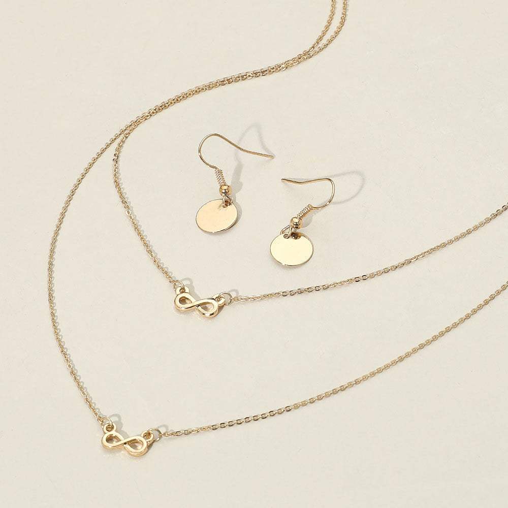 Double Layer Infinity Pendant Necklace - Madeline Love - Flyclothing LLC