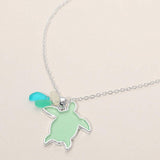 Sea Glass Sea Turtle Pendant Necklace - Madeline Love - Flyclothing LLC