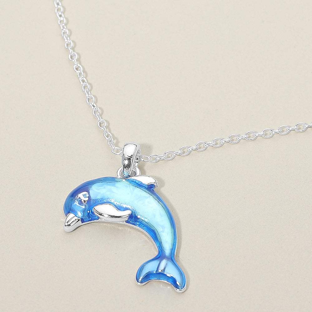 Dolphin Charm Pendant Necklace - Madeline Love - Flyclothing LLC