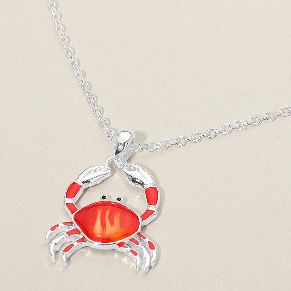 Crab Charm Pendant Necklace - Madeline Love - Flyclothing LLC