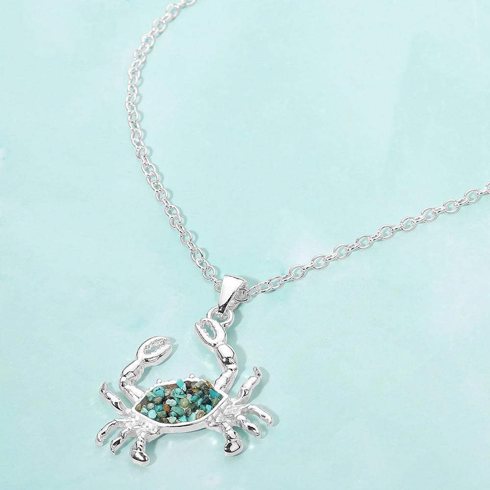 Crushed Pebble Crab Pendant Necklace - Madeline Love - Flyclothing LLC
