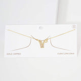 -V- CZ Initial Monogram Pendant Necklace - Madeline Love - Flyclothing LLC