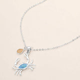 Crab Teardrop Charm Pendant Necklace - Madeline Love - Flyclothing LLC