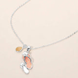 Teardrop Flip Flop Charm Pendant Necklace - Madeline Love - Flyclothing LLC