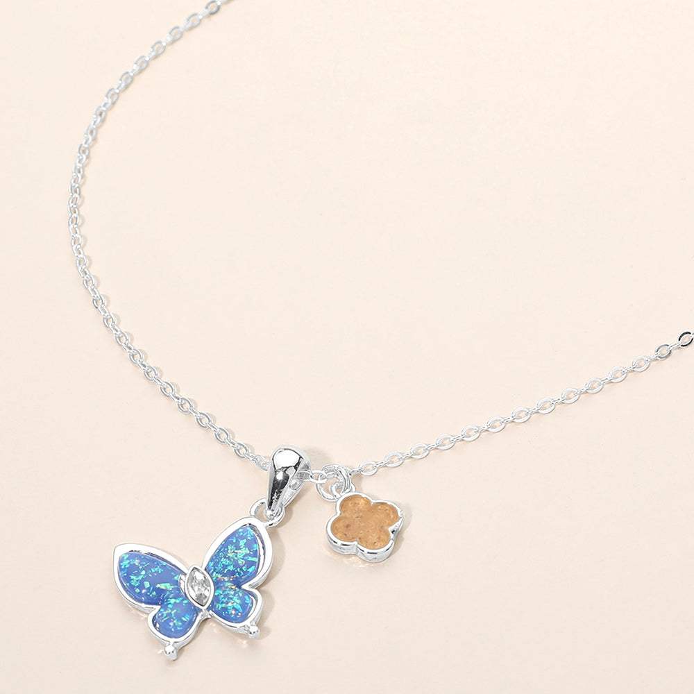 Quatrefoil Butterfly Charm Pendant Necklace - Madeline Love - Flyclothing LLC