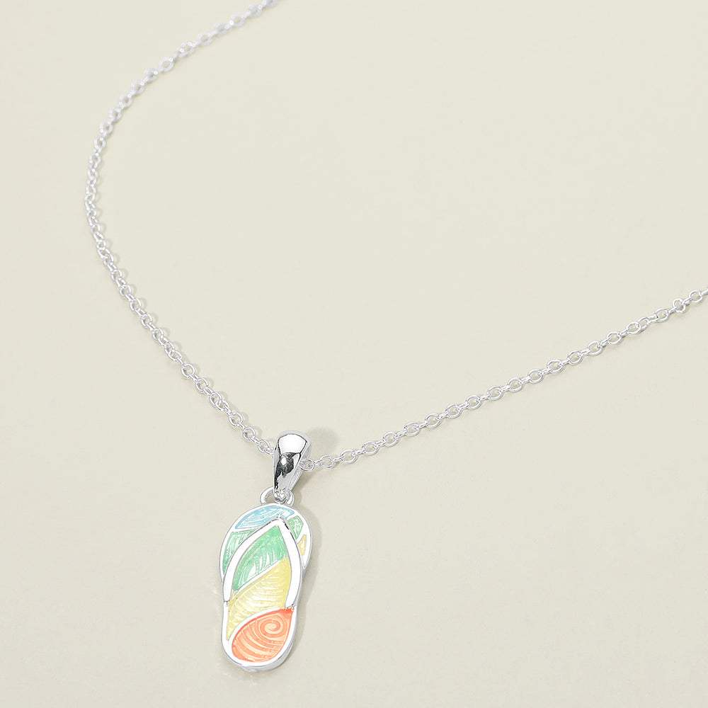 Flip Flop Charm Pendant Necklace - Madeline Love - Flyclothing LLC