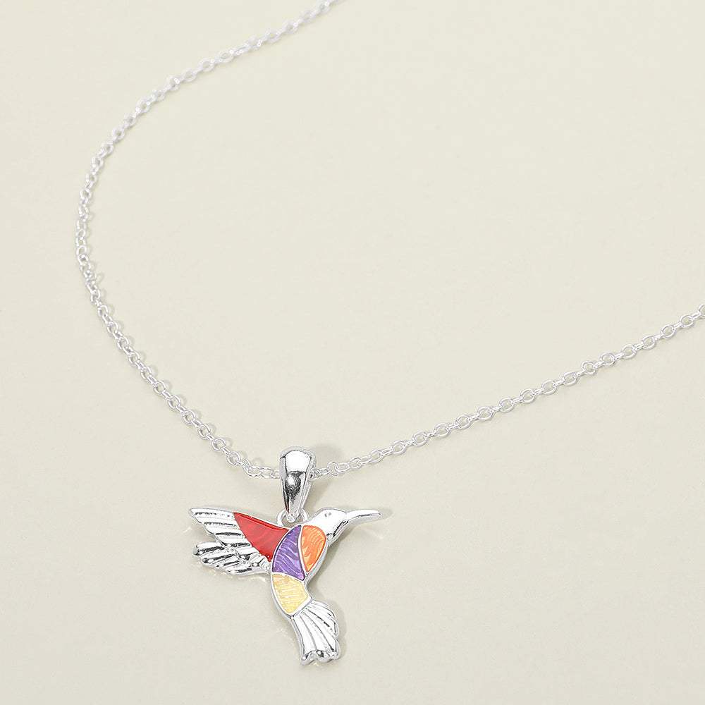 Hummingbird Charm Pendant Necklace - Madeline Love - Flyclothing LLC