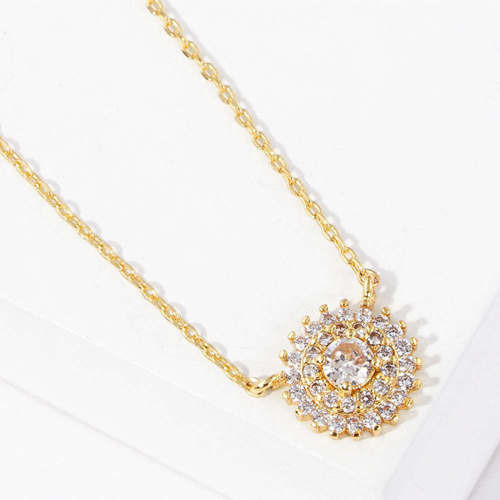 Gold Dipped CZ Pendant Necklace - Madeline Love - Flyclothing LLC