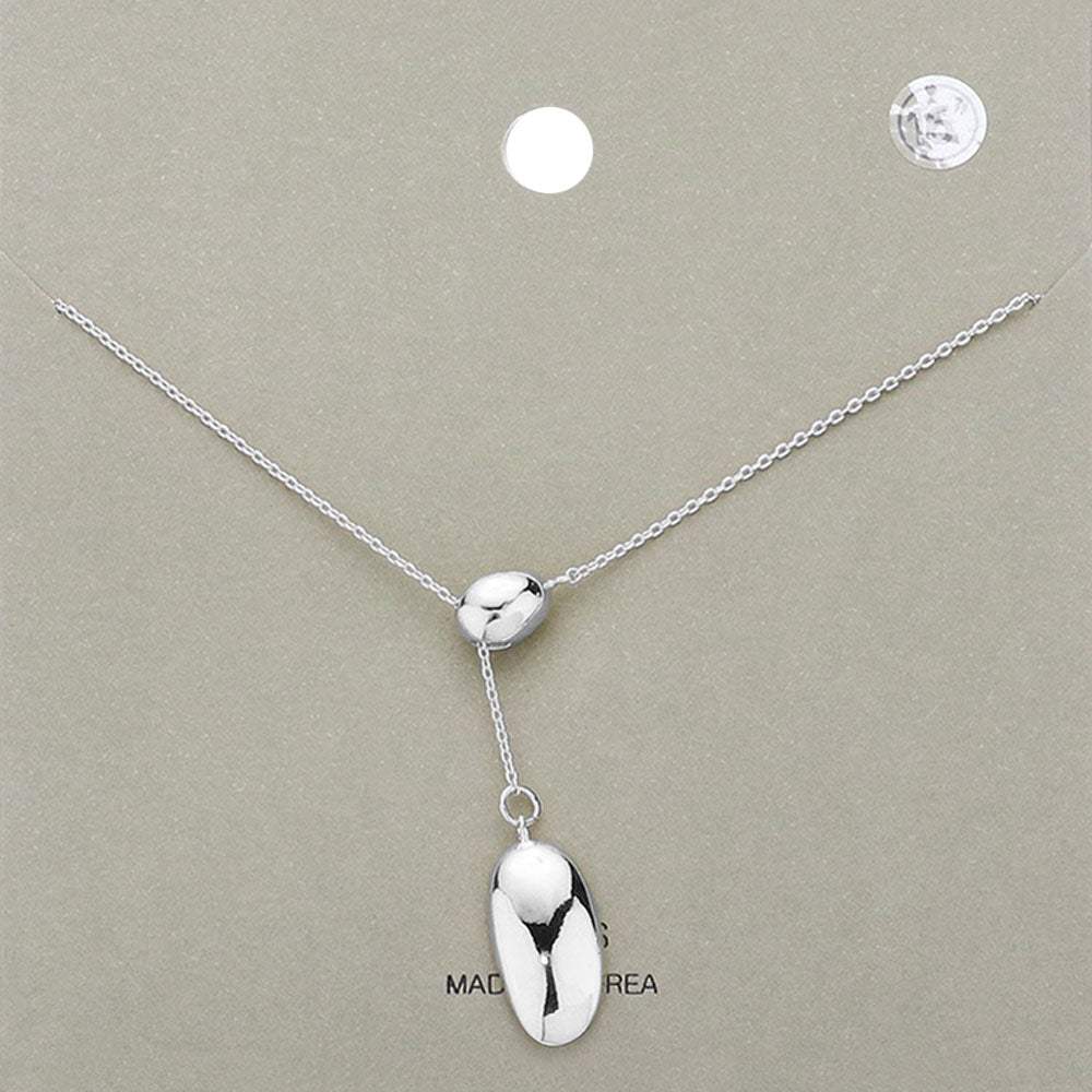 Double Metal Pendant Sliding Necklace - Madeline Love - Flyclothing LLC