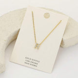 -R- CZ Stone Paved Initial Monogram Pendant Necklace - Madeline Love - Flyclothing LLC