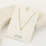 -Y- CZ Stone Paved Initial Monogram Pendant Necklace - Madeline Love - Flyclothing LLC