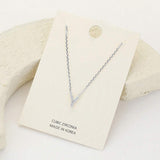 -Y- CZ Stone Paved Initial Monogram Pendant Necklace - Madeline Love - Flyclothing LLC
