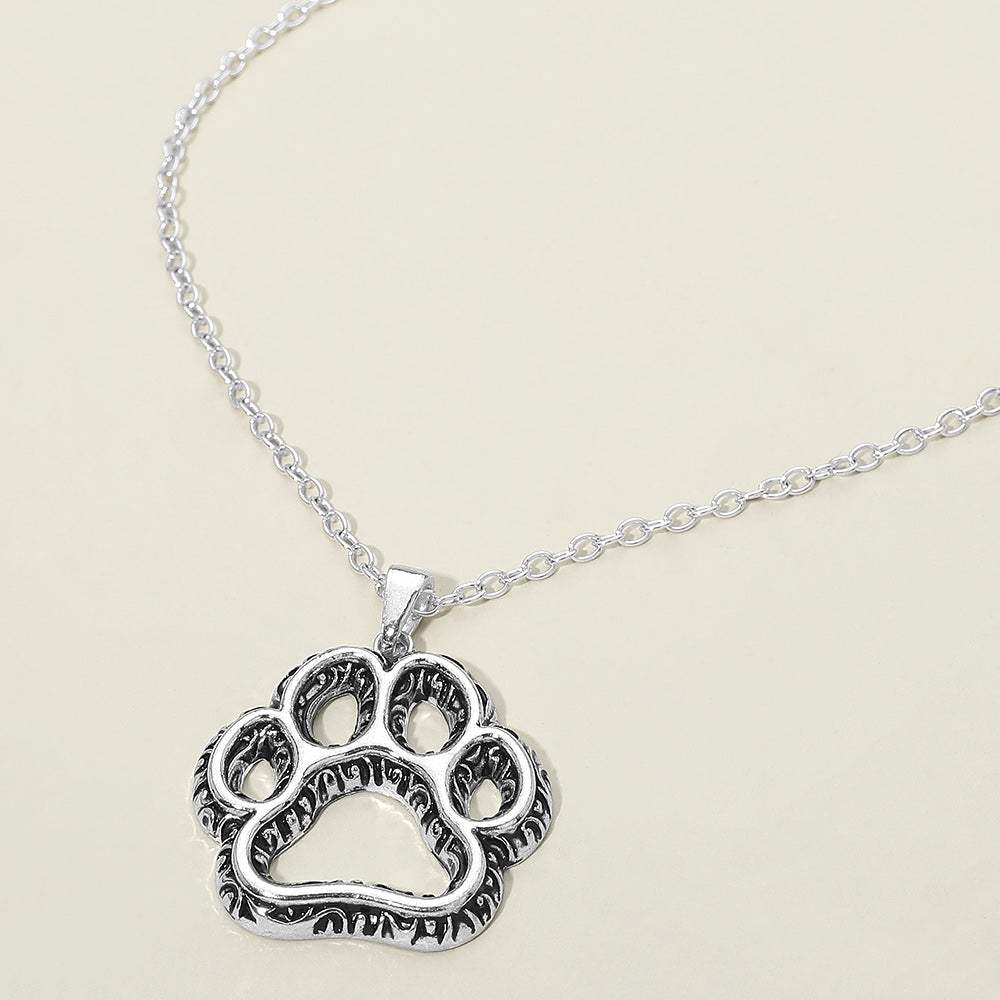 Antique Metal Open Paw Pendant Necklace - Madeline Love - Flyclothing LLC