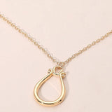 Minimalist Open Teardrop Pendant Necklace - Madeline Love - Flyclothing LLC