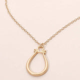 Minimalist Open Teardrop Pendant Necklace - Madeline Love - Flyclothing LLC