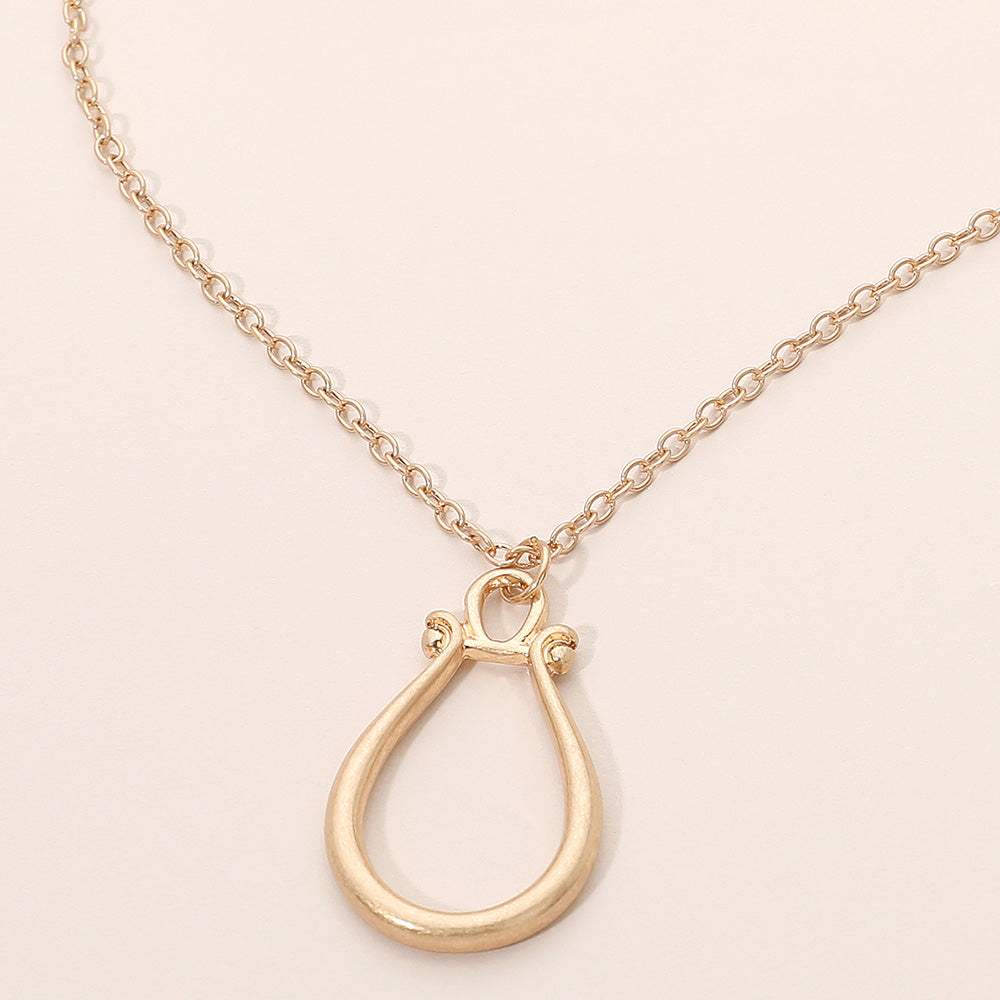 Minimalist Open Teardrop Pendant Necklace - Madeline Love - Flyclothing LLC