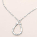 Minimalist Open Teardrop Pendant Necklace - Madeline Love - Flyclothing LLC