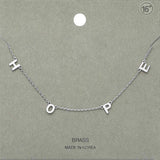 Brass Metal Hope Pendant Necklace - Madeline Love - Flyclothing LLC