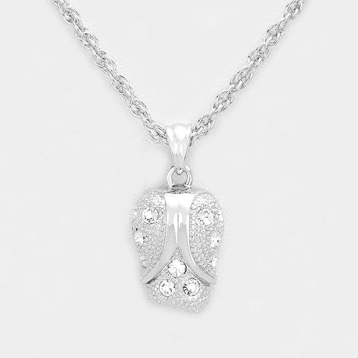Accented Rhinestone Pendant Necklace - Madeline Love - Flyclothing LLC