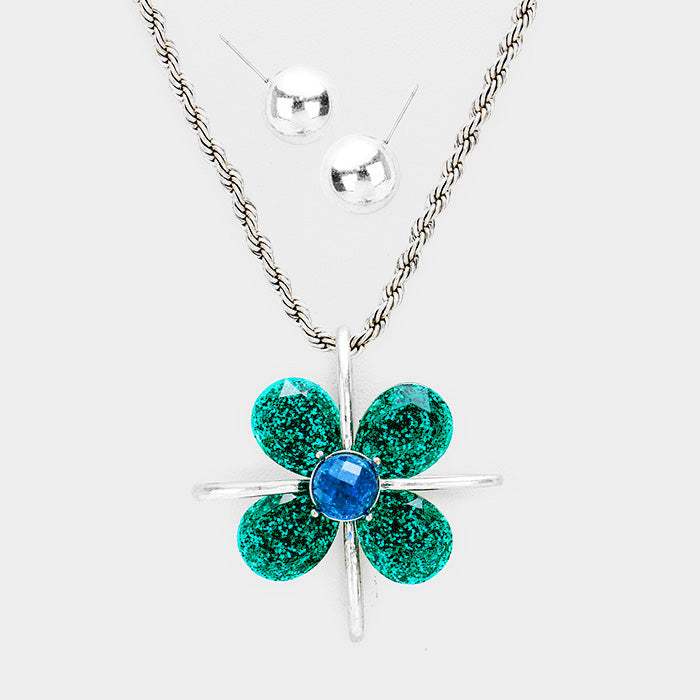 Flower Pendant Necklace - Madeline Love - Flyclothing LLC