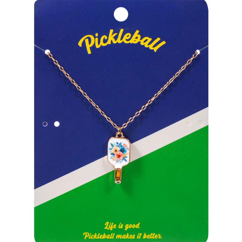 Floral Pickleball Paddle Pendant Necklace - Madeline Love - Flyclothing LLC