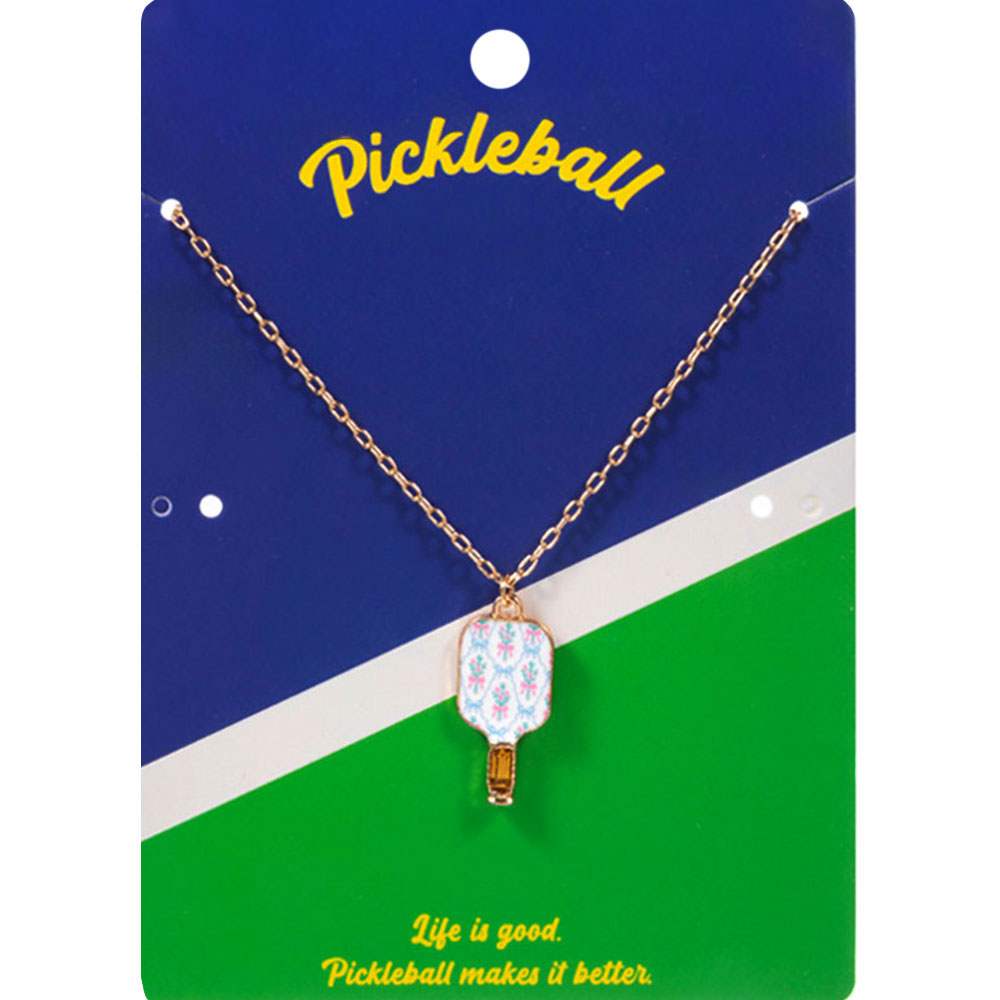 Floral Pickleball Paddle Pendant Necklace - Madeline Love - Flyclothing LLC