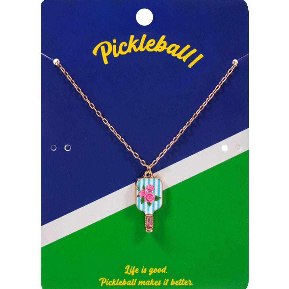 Floral Pickleball Paddle Pendant Necklace - Madeline Love - Flyclothing LLC