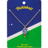 Floral Pickleball Paddle Pendant Necklace - Madeline Love - Flyclothing LLC