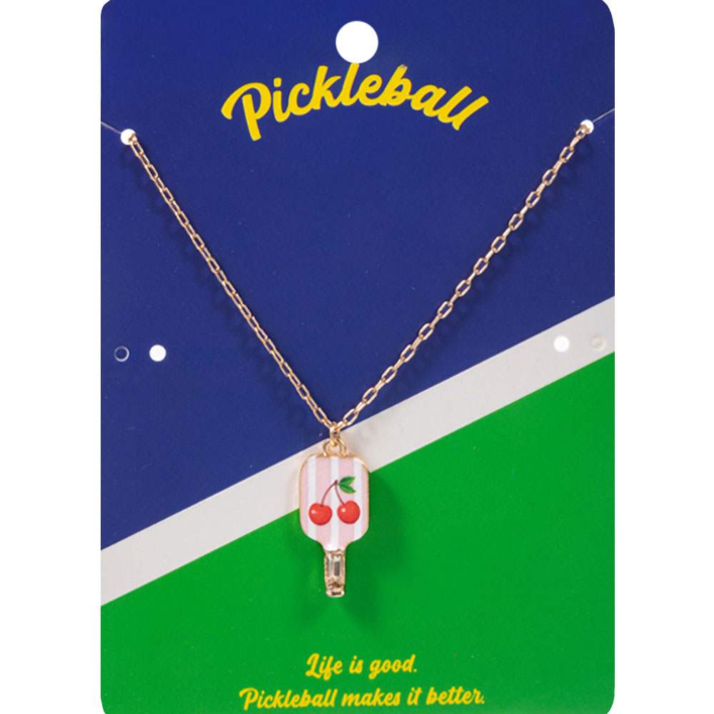 Cherry Pickleball Paddle Pendant Necklace - Madeline Love - Flyclothing LLC