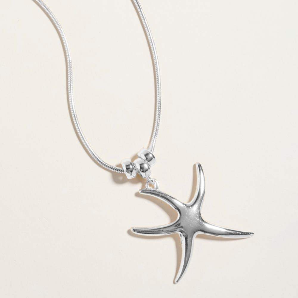Metal Starfish Pendant Necklace - Madeline Love - Flyclothing LLC