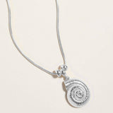 Metal Spiral Shell Pendant Necklace - Madeline Love - Flyclothing LLC
