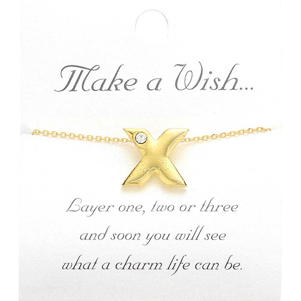 -X- Monogram Initial Pendant Necklace - Madeline Love - Flyclothing LLC