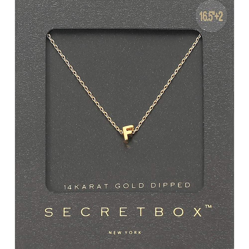 -F- SECRET BOX_14K Gold Dipped Initial Monogram Pendant Necklace - Madeline Love - Flyclothing LLC