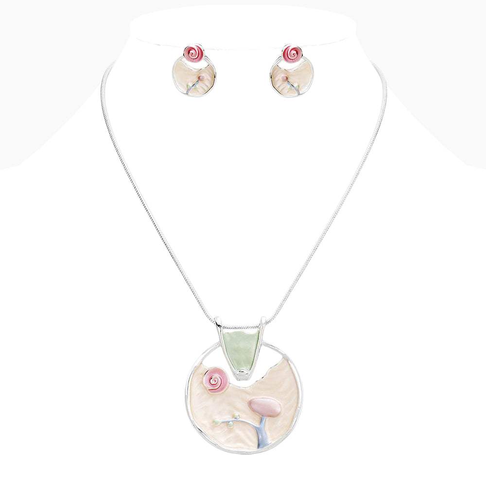 Crystal Abstract Design Pendant Necklace - Madeline Love - Flyclothing LLC
