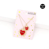 2PCS - MAMA MINI Enamel Heart Pendant Moms and Kids Set Necklaces - Madeline Love - Flyclothing LLC