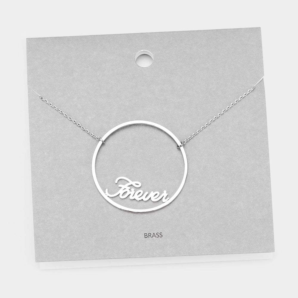 Brass Forever Pendant Necklace - Madeline Love - Flyclothing LLC