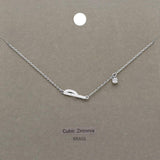 P Brass Metal Cubic Zirconia Initial Monogram Pendant Necklace - Madeline Love - Flyclothing LLC