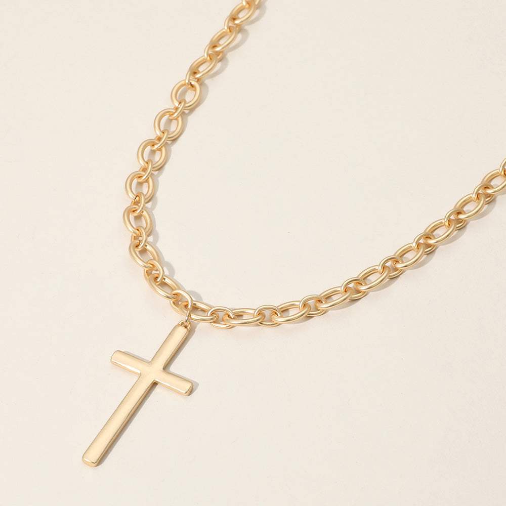 Metal Cross Pendant Necklace - Madeline Love - Flyclothing LLC