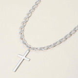 Metal Cross Pendant Necklace - Madeline Love - Flyclothing LLC