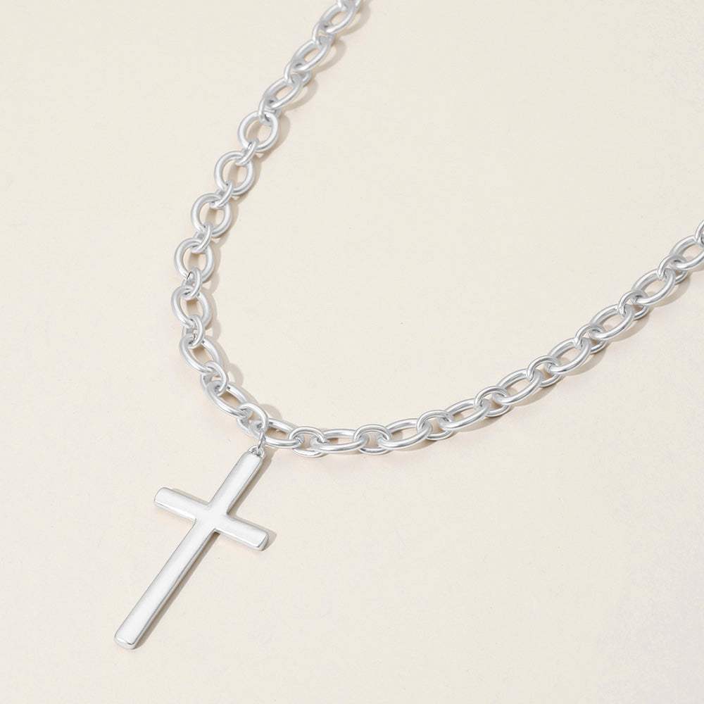 Metal Cross Pendant Necklace - Madeline Love - Flyclothing LLC