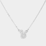 Rhinestone Embellished Swan Pendant Necklace - Madeline Love - Flyclothing LLC