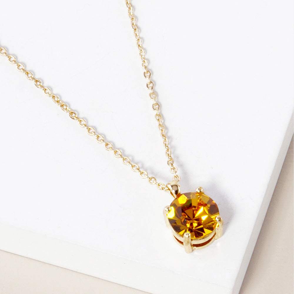 November - Birthstone Pendant Necklace - Madeline Love - Flyclothing LLC